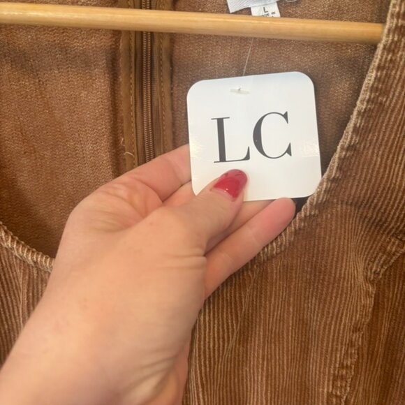 Coffee Shop Date Corduroy Mini Dress size large NWT Lithologie Co. - Picture 8 of 9